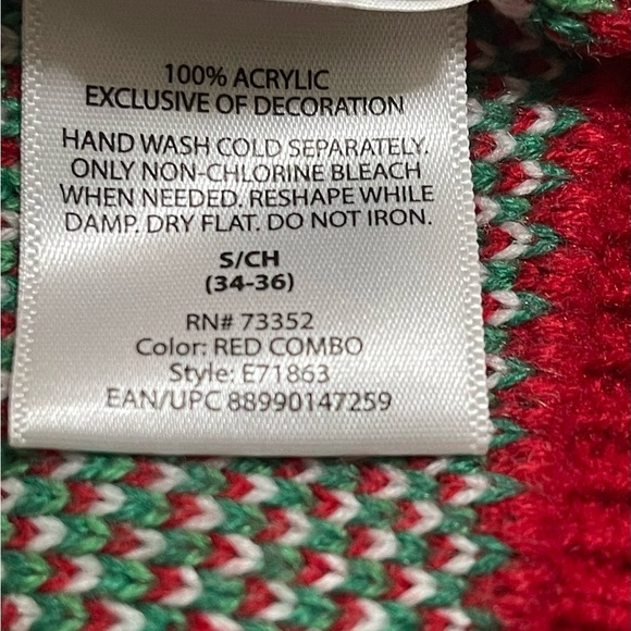 FESTIVE UGLY CHRISTMAS SWEATER TIE & SUSPENDERS SZ SM - Picture 10 of 12